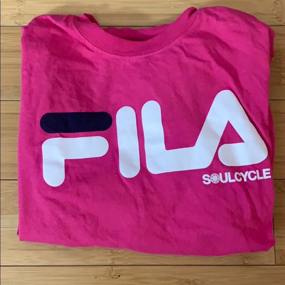 Fila x Soulcycle cropped long sleeved T shirt